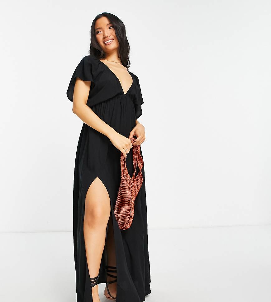 ASOS DESIGN Fuller Bust drape detail low back beach maxi beach