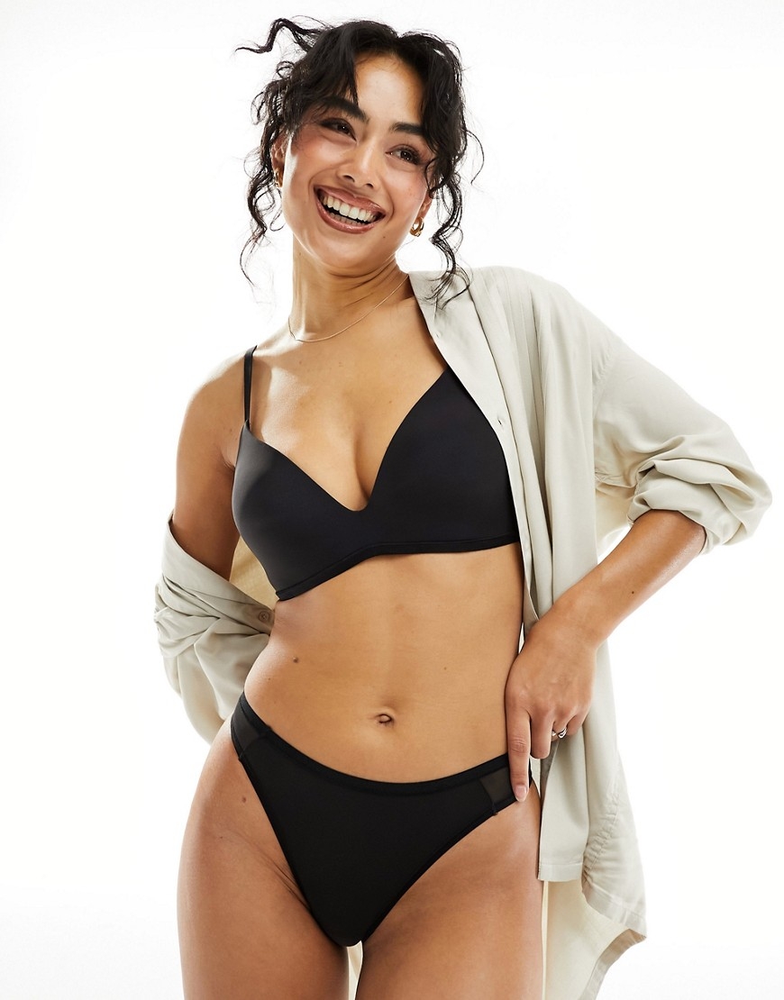 Other Stories triangle soft bra in black
