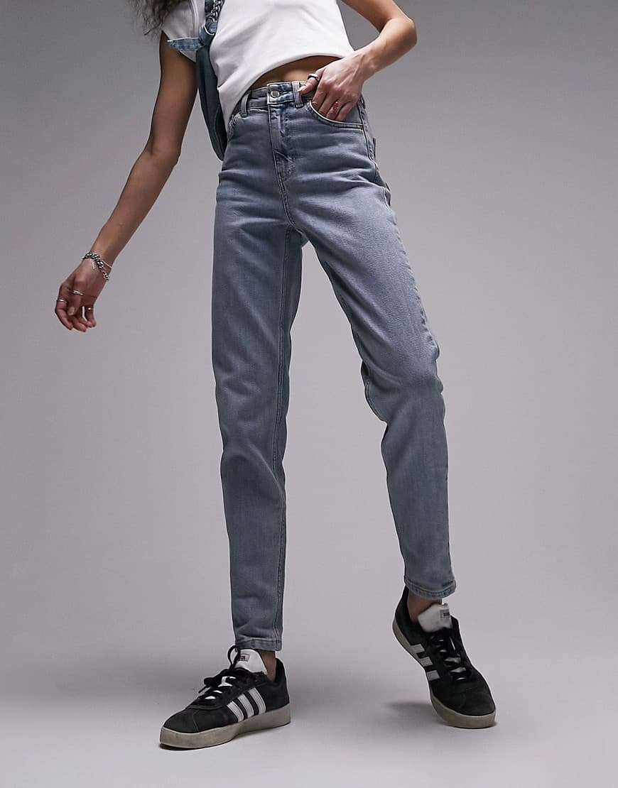 Levi s high waisted mom jean in mid wash blue