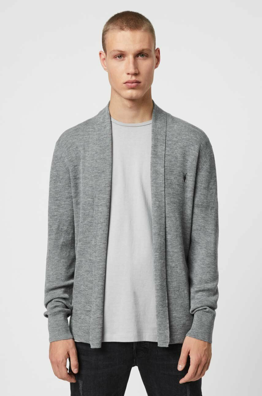 Topman crochet cardigan in stone