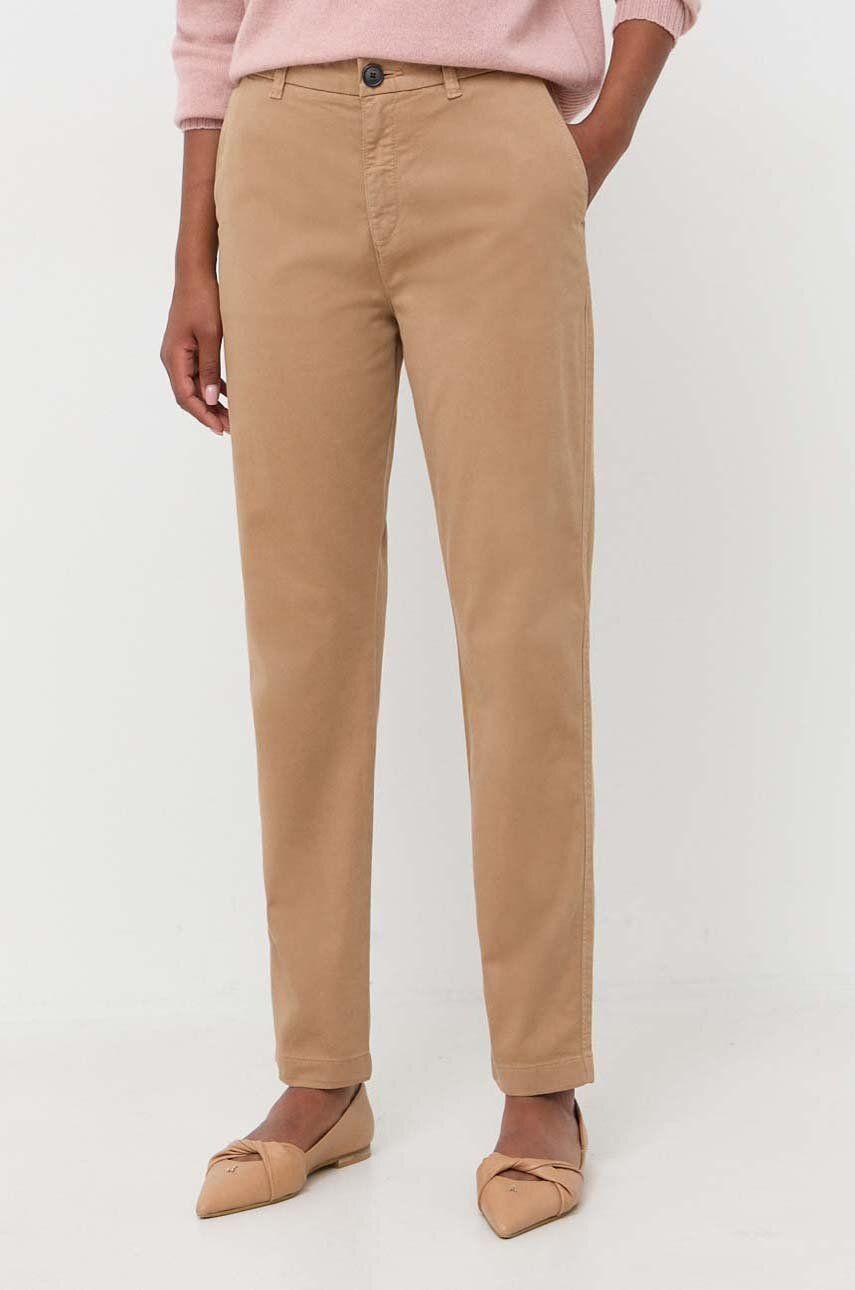 COLLUSION straight leg washed faux leather trouser in khaki