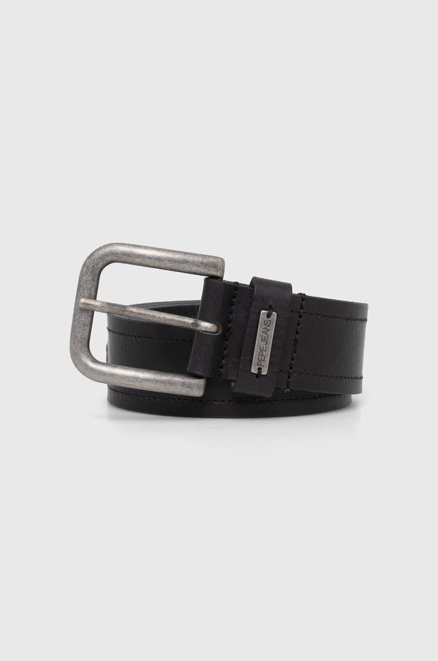 ASOS DESIGN smart faux leather skinny belt with silver buckle in black